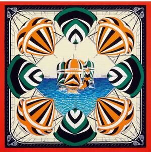 Hermes Spinnakers Silk Scarf